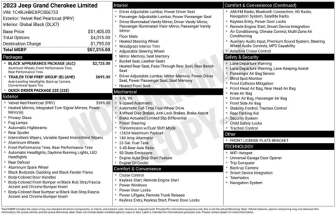 Photos of 2023 Jeep Grand Cherokee Limited for sale in Abrams, WI at Gregg Young Abrams Chrysler Dodge Jeep Ram