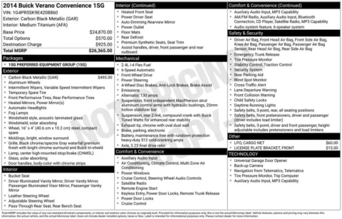 Photos of 2014 Buick Verano Convenience Group for sale in Abrams, WI at Gregg Young Abrams Chrysler Dodge Jeep Ram