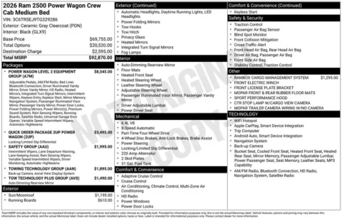 Photos of 2026 Ram 2500 Power Wagon for sale in Abrams, WI at Gregg Young Abrams Chrysler Dodge Jeep Ram