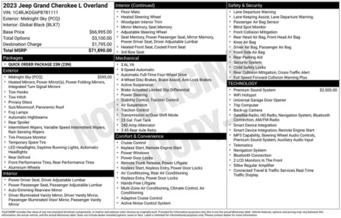 Photos of 2023 Jeep Grand Cherokee L Overland for sale in Abrams, WI at Gregg Young Abrams Chrysler Dodge Jeep Ram