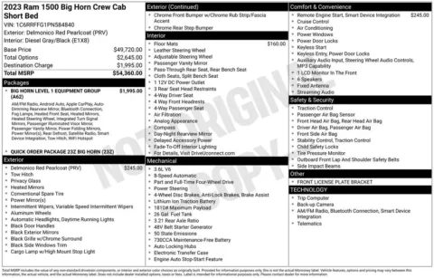 Photos of 2023 Ram 1500 Big Horn/Lone Star for sale in Abrams, WI at Gregg Young Abrams Chrysler Dodge Jeep Ram