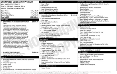 Photos of 2023 Dodge Durango GT for sale in Abrams, WI at Gregg Young Abrams Chrysler Dodge Jeep Ram