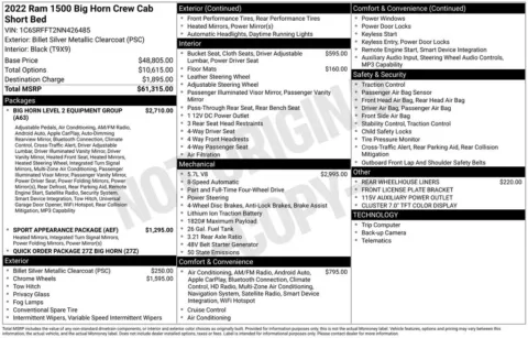 Photos of 2022 Ram 1500 Big Horn/Lone Star for sale in Abrams, WI at Gregg Young Abrams Chrysler Dodge Jeep Ram