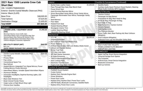 Photos of 2021 Ram 1500 Laramie for sale in Abrams, WI at Gregg Young Abrams Chrysler Dodge Jeep Ram