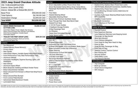 Photos of 2023 Jeep Grand Cherokee Altitude X for sale in Abrams, WI at Gregg Young Abrams Chrysler Dodge Jeep Ram