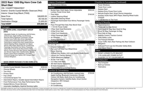 Photos of 2022 Ram 1500 Big Horn/Lone Star for sale in Abrams, WI at Gregg Young Abrams Chrysler Dodge Jeep Ram