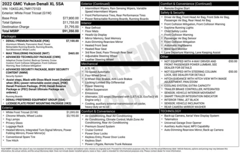 Photos of 2022 GMC Yukon XL Denali for sale in Abrams, WI at Gregg Young Abrams Chrysler Dodge Jeep Ram