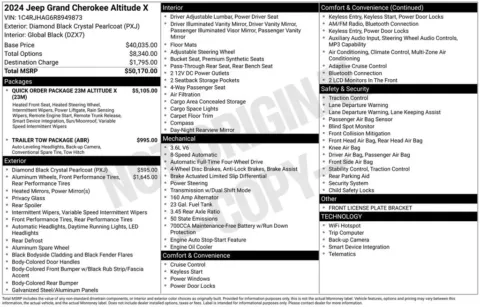 Photos of 2024 Jeep Grand Cherokee Altitude X for sale in Abrams, WI at Gregg Young Abrams Chrysler Dodge Jeep Ram