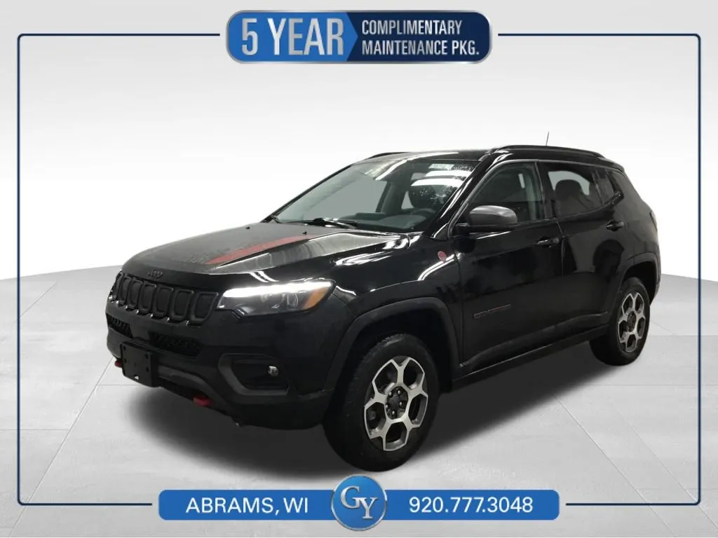 Black 2022 Jeep Compass Trailhawk for sale in Abrams, WI