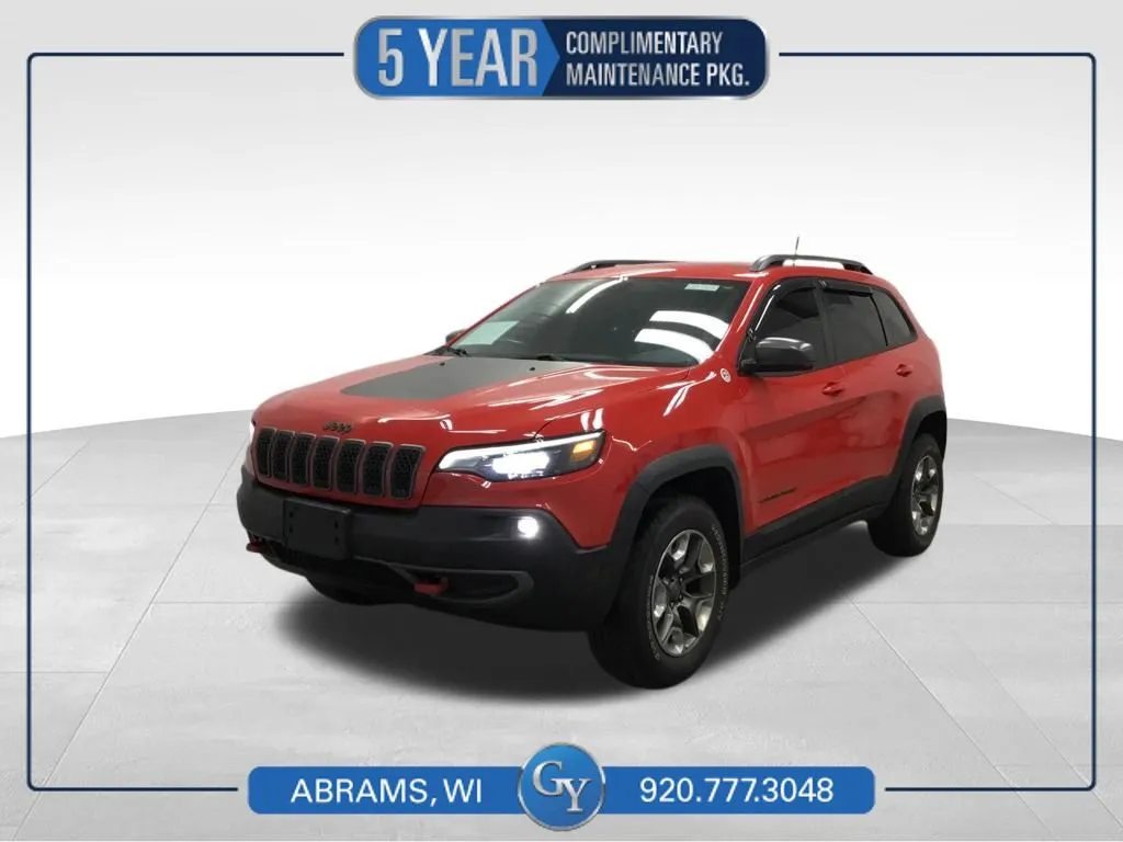 Used 2019 Jeep Cherokee Trailhawk with VIN 1C4PJMBX1KD349225 for sale in Abrams, WI