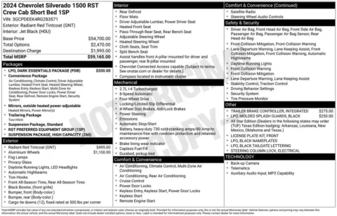 Photos of 2024 Chevrolet Silverado 1500 RST for sale in Abrams, WI at Gregg Young Abrams Chrysler Dodge Jeep Ram