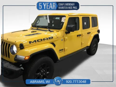 Yellow 2019 Jeep Wrangler Unlimited Moab for sale in Abrams, WI