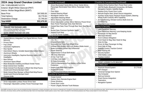 Photos of 2024 Jeep Grand Cherokee Limited for sale in Abrams, WI at Gregg Young Abrams Chrysler Dodge Jeep Ram