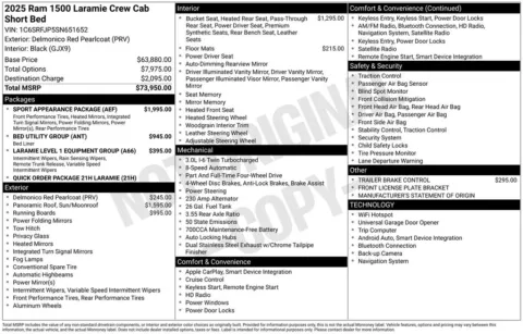 Photos of 2025 Ram 1500 Laramie for sale in Abrams, WI at Gregg Young Abrams Chrysler Dodge Jeep Ram