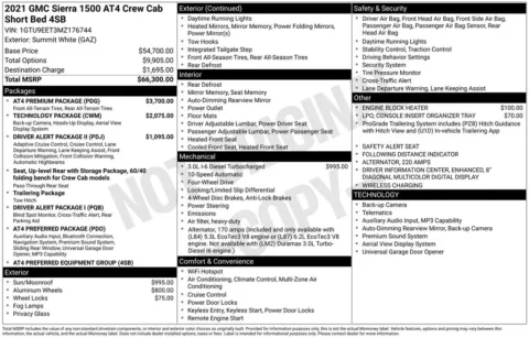 Photos of 2021 GMC Sierra 1500 AT4 for sale in Abrams, WI at Gregg Young Abrams Chrysler Dodge Jeep Ram