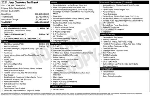Photos of 2021 Jeep Cherokee Trailhawk for sale in Abrams, WI at Gregg Young Abrams Chrysler Dodge Jeep Ram