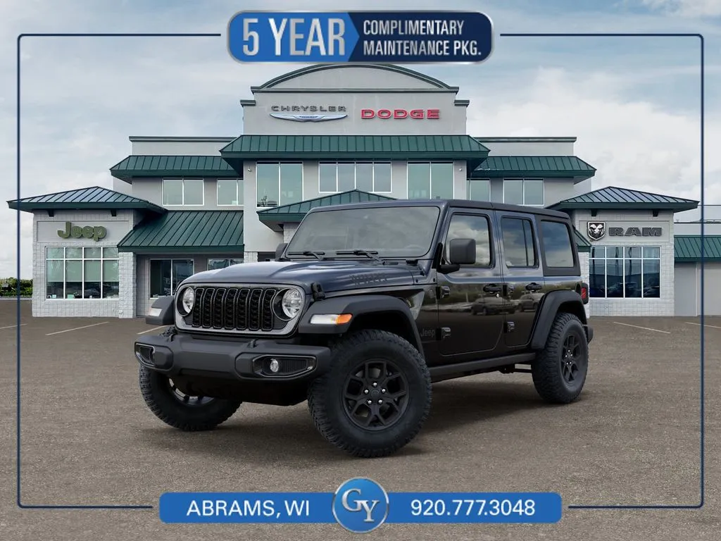 Black 2026 Jeep Wrangler Willys for sale in Abrams, WI