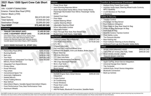 Photos of 2021 Ram 1500 Sport for sale in Abrams, WI at Gregg Young Abrams Chrysler Dodge Jeep Ram