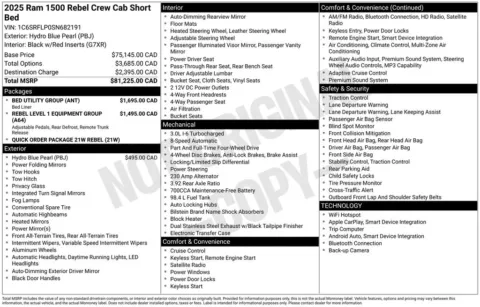 Photos of 2025 Ram 1500 Rebel for sale in Abrams, WI at Gregg Young Abrams Chrysler Dodge Jeep Ram