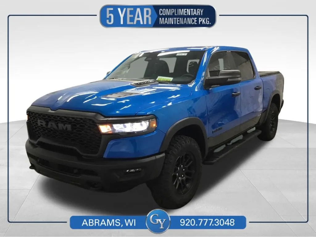 Blue 2025 Ram 1500 Rebel for sale in Abrams, WI