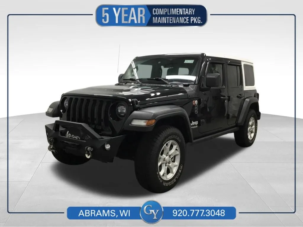 Black 2021 Jeep Wrangler Unlimited Sport for sale in Abrams, WI