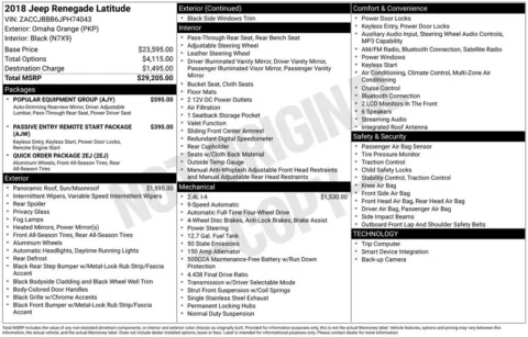 Photos of 2018 Jeep Renegade Latitude for sale in Abrams, WI at Gregg Young Abrams Chrysler Dodge Jeep Ram