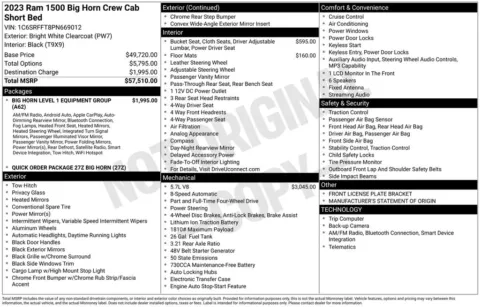 Photos of 2023 Ram 1500 Big Horn/Lone Star for sale in Abrams, WI at Gregg Young Abrams Chrysler Dodge Jeep Ram