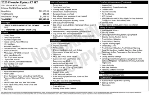 Photos of 2020 Chevrolet Equinox LT for sale in Abrams, WI at Gregg Young Abrams Chrysler Dodge Jeep Ram