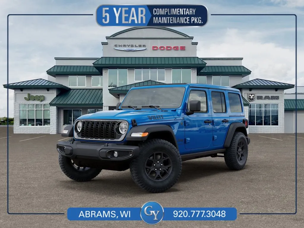 Blue 2026 Jeep Wrangler Willys for sale in Abrams, WI