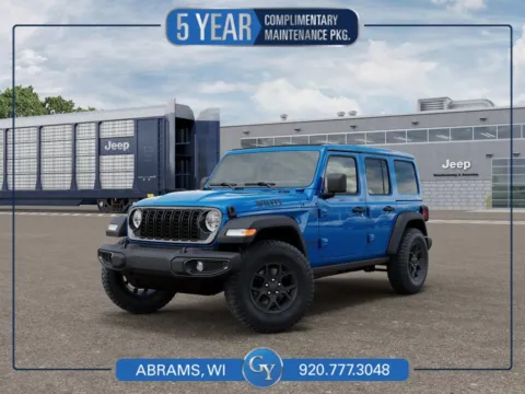 Blue 2026 Jeep Wrangler Willys for sale in Abrams, WI