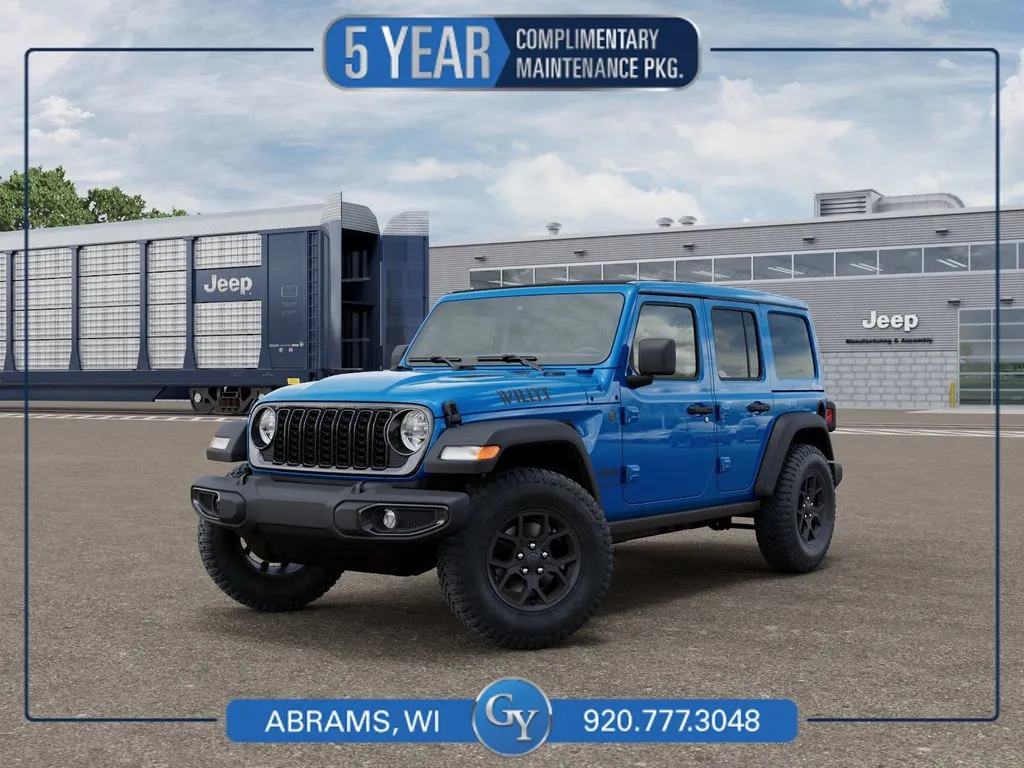 Blue 2026 Jeep Wrangler Willys for sale in Abrams, WI