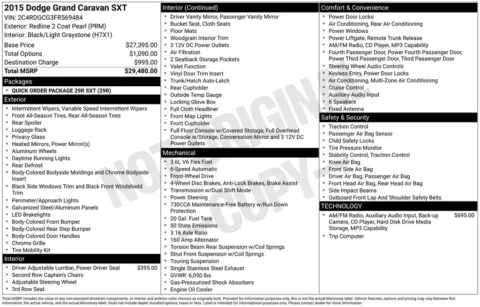 Photos of 2015 Dodge Grand Caravan SXT for sale in Abrams, WI at Gregg Young Abrams Chrysler Dodge Jeep Ram