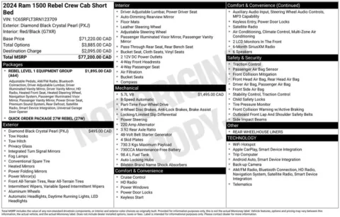 Photos of 2024 Ram 1500 Rebel for sale in Abrams, WI at Gregg Young Abrams Chrysler Dodge Jeep Ram
