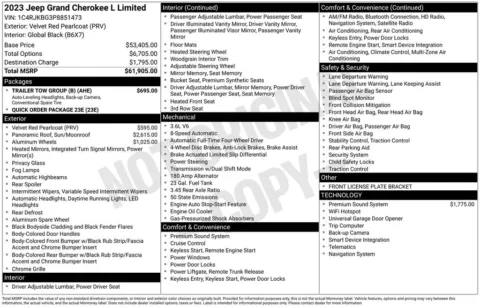 Photos of 2023 Jeep Grand Cherokee L Limited for sale in Abrams, WI at Gregg Young Abrams Chrysler Dodge Jeep Ram
