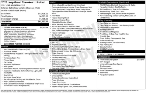 Photos of 2023 Jeep Grand Cherokee L Limited for sale in Abrams, WI at Gregg Young Abrams Chrysler Dodge Jeep Ram