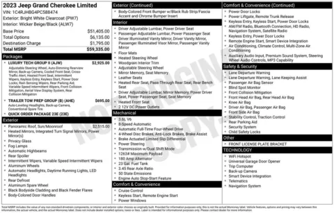 Photos of 2023 Jeep Grand Cherokee Limited for sale in Abrams, WI at Gregg Young Abrams Chrysler Dodge Jeep Ram