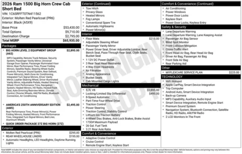 Photos of 2026 Ram 1500 Big Horn/Lone Star for sale in Abrams, WI at Gregg Young Abrams Chrysler Dodge Jeep Ram
