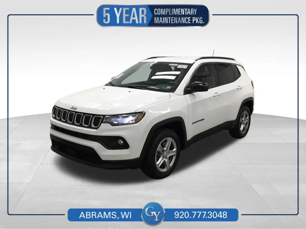 White 2023 Jeep Compass Latitude for sale in Abrams, WI