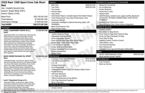 Photos of 2020 Ram 1500 Rebel for sale in Abrams, WI at Gregg Young Abrams Chrysler Dodge Jeep Ram