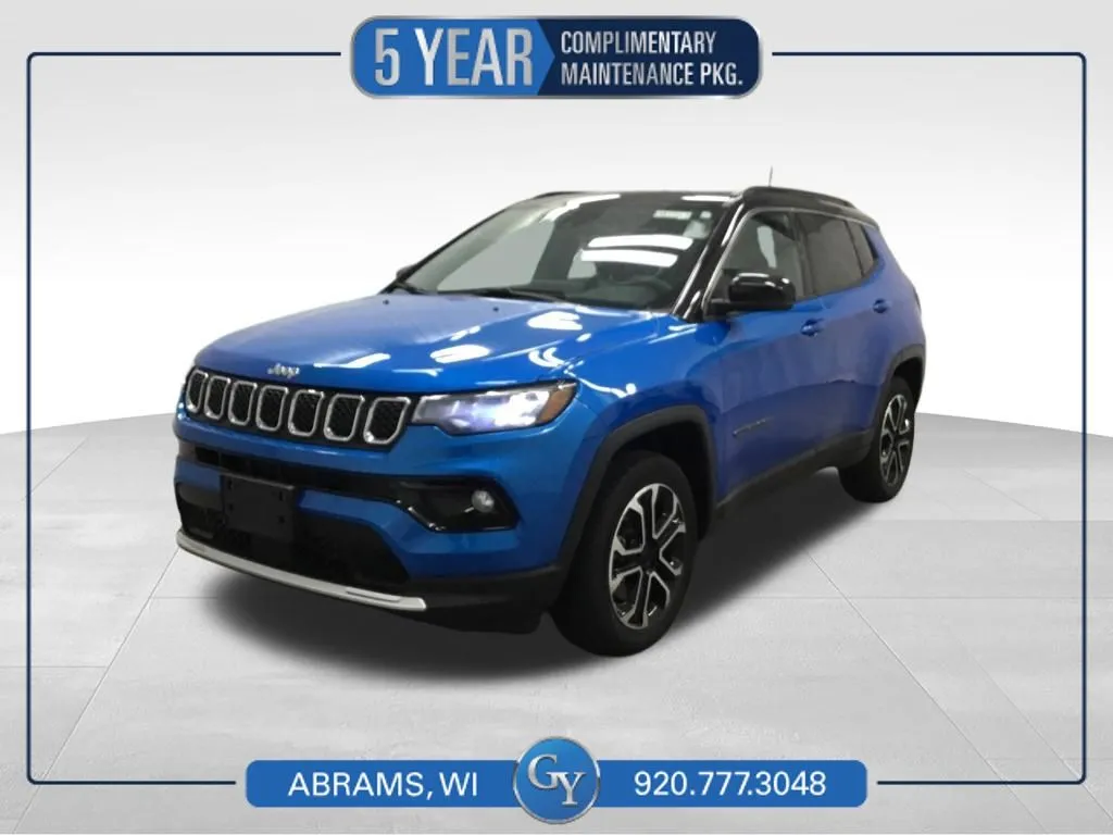 Blue 2023 Jeep Compass Limited for sale in Abrams, WI