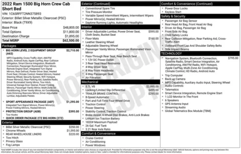 Photos of 2022 Ram 1500 Big Horn/Lone Star for sale in Abrams, WI at Gregg Young Abrams Chrysler Dodge Jeep Ram