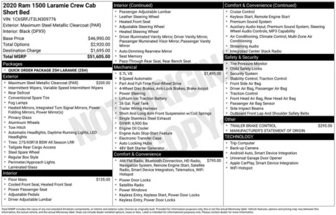 Photos of 2020 Ram 1500 Laramie for sale in Abrams, WI at Gregg Young Abrams Chrysler Dodge Jeep Ram