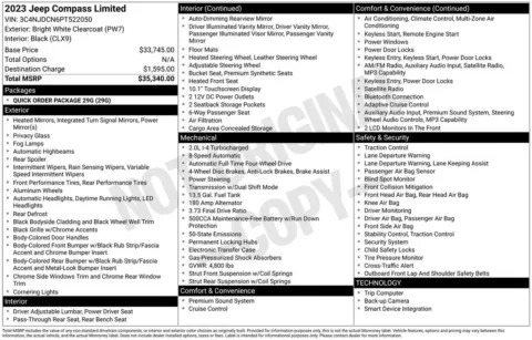 Photos of 2023 Jeep Compass Limited for sale in Abrams, WI at Gregg Young Abrams Chrysler Dodge Jeep Ram