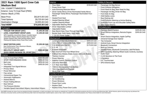 Photos of 2021 Ram 1500 Laramie for sale in Abrams, WI at Gregg Young Abrams Chrysler Dodge Jeep Ram