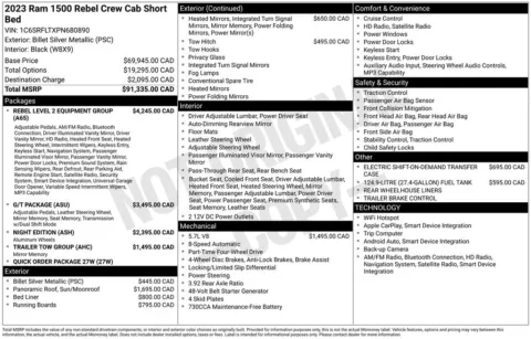 Photos of 2023 Ram 1500 Rebel for sale in Abrams, WI at Gregg Young Abrams Chrysler Dodge Jeep Ram