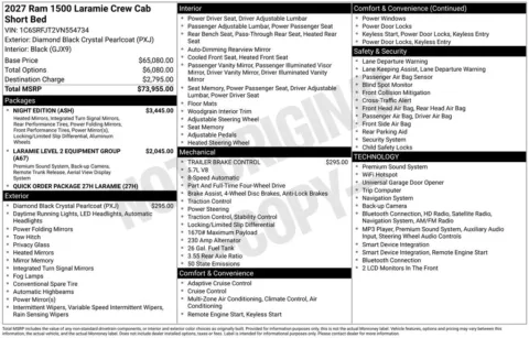 Photos of 2027 Ram 1500 Laramie for sale in Abrams, WI at Gregg Young Abrams Chrysler Dodge Jeep Ram