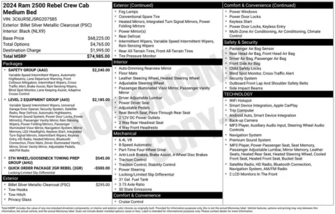 Photos of 2024 Ram 2500 Rebel for sale in Abrams, WI at Gregg Young Abrams Chrysler Dodge Jeep Ram
