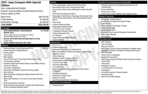 Photos of 2021 Jeep Compass 80th Special Edition for sale in Abrams, WI at Gregg Young Abrams Chrysler Dodge Jeep Ram