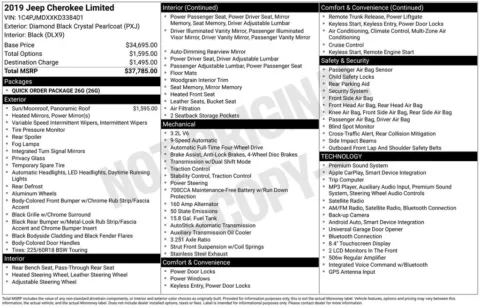 Photos of 2019 Jeep Cherokee Limited for sale in Abrams, WI at Gregg Young Abrams Chrysler Dodge Jeep Ram