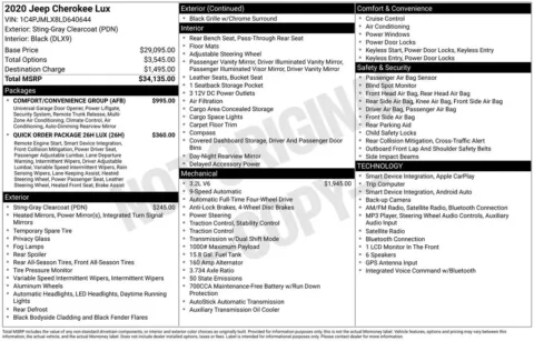 Photos of 2020 Jeep Cherokee Latitude Plus for sale in Abrams, WI at Gregg Young Abrams Chrysler Dodge Jeep Ram